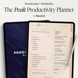 The Peak Productivity Planner