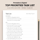 Top Priorities Task List