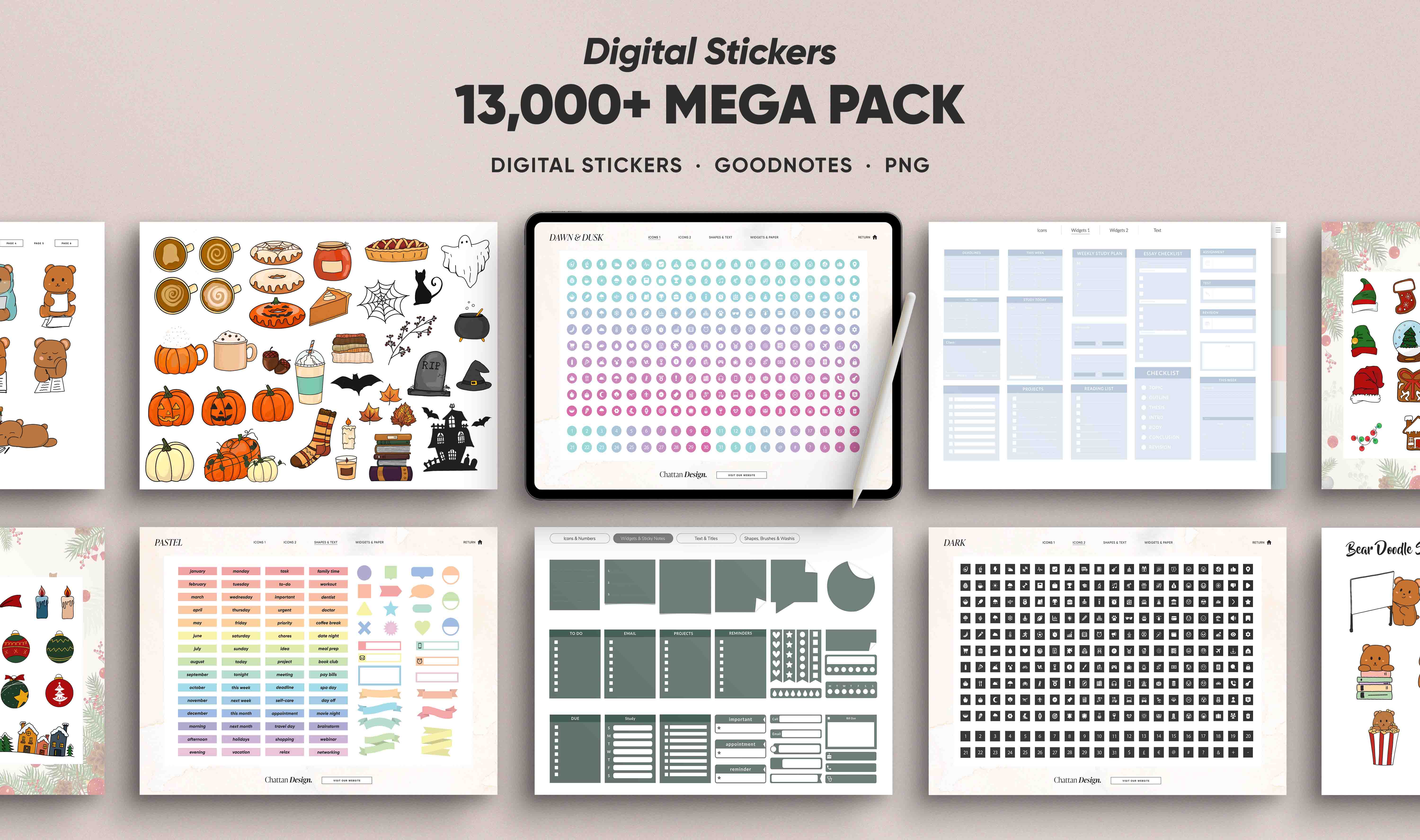 Complete Sticker Digital Digital Sticker Mega Pack – Chattan Design
