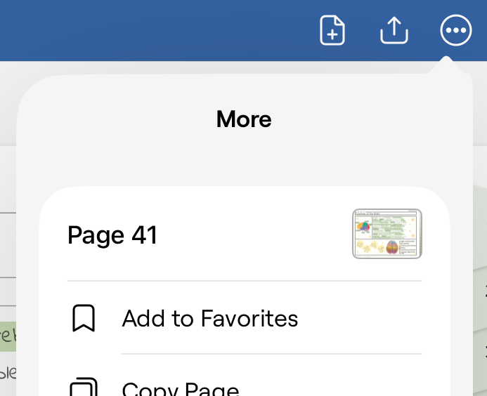 Tap More (…), then Add to Favorites.