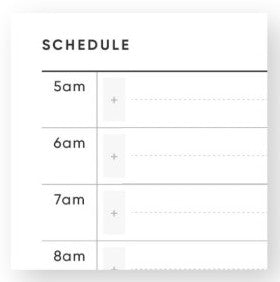 Tap + to add an event at that time.